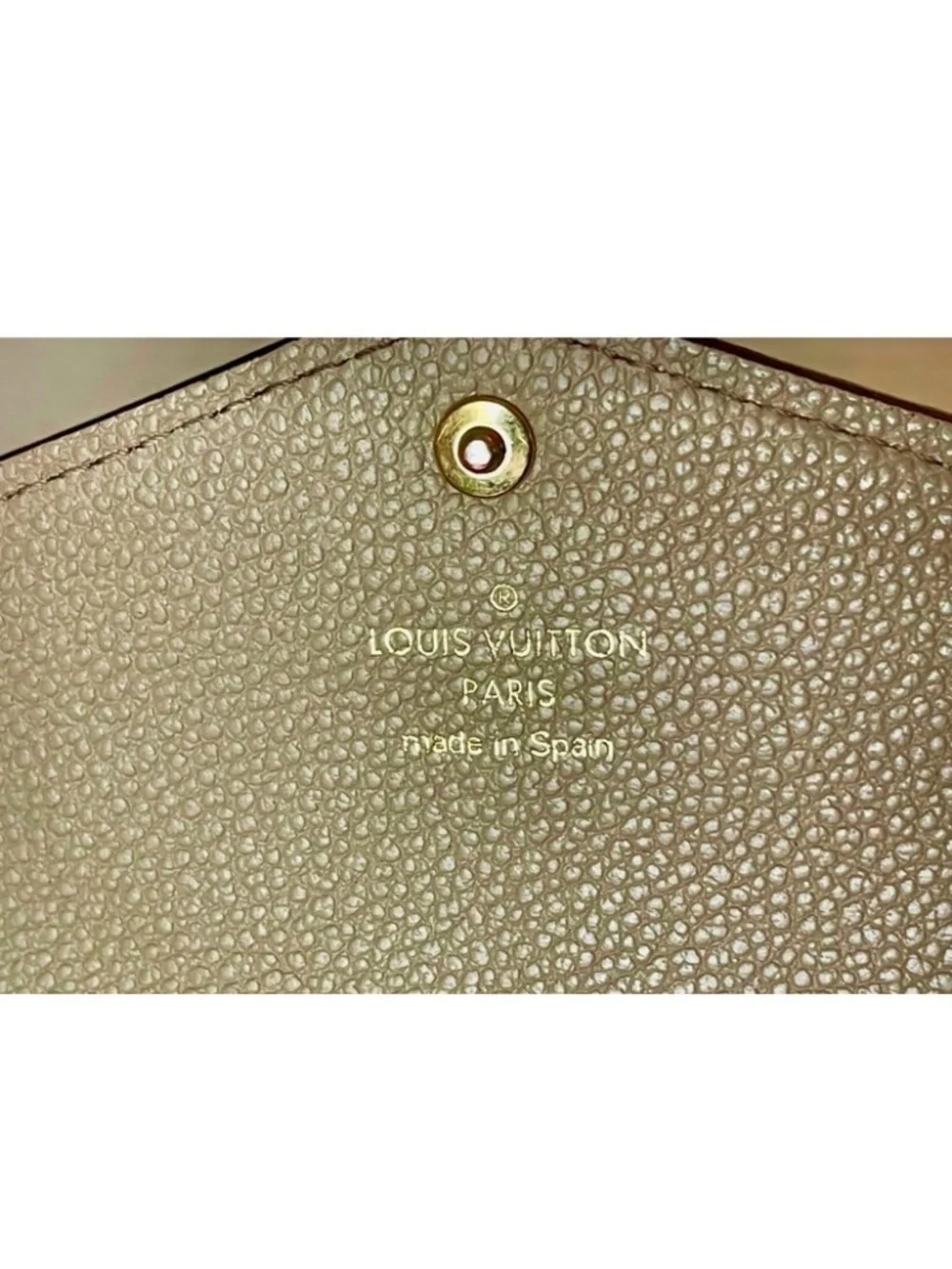 Louis Vuitton Empreinte BICOLOR Tourterelle Dove Grey Beige Creme SARAH WALLET